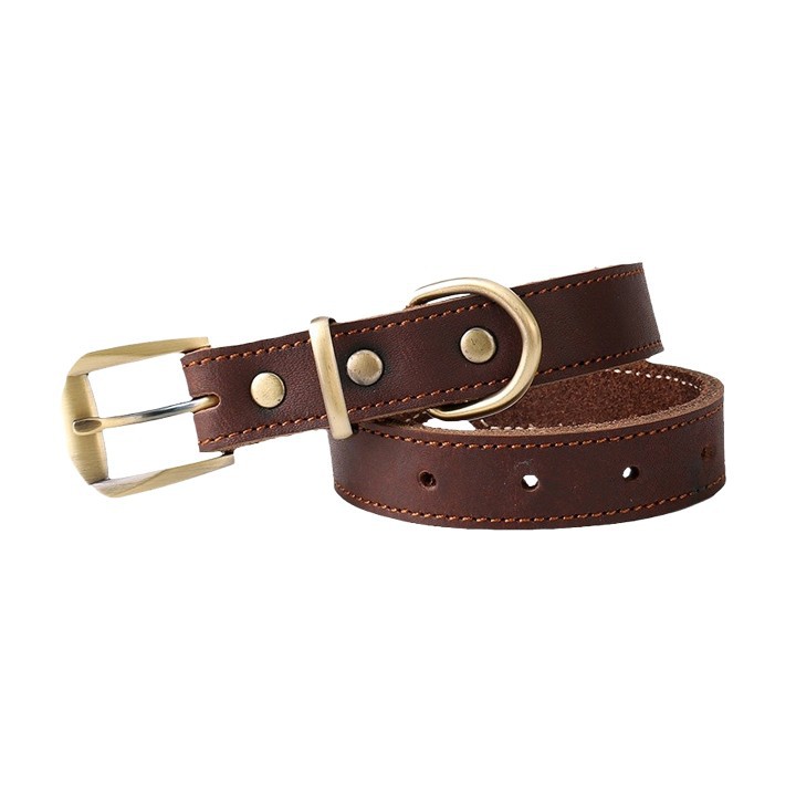Adjustable Leather Dog Collar
