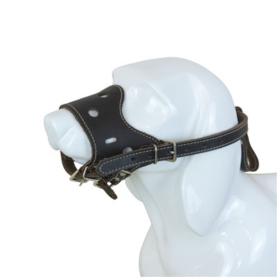 Muzzles Cŵn Lledr Addasadwy