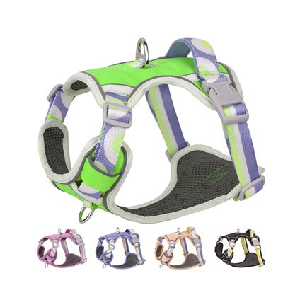 Lliw Custom Dim Tynnu Harnais Cŵn Addasadwy