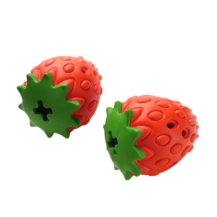 Rubber Strawberry Dog Toys